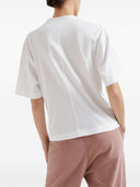 Brunello Cucinelli Cotton T Shirt With Embroidery