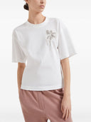 Brunello Cucinelli Cotton T Shirt With Embroidery