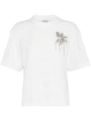 Brunello Cucinelli Cotton T Shirt With Embroidery