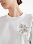 Brunello Cucinelli Cotton T Shirt With Embroidery