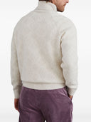 Brunello Cucinelli Alpaca Geometric Jacquard High Neck Sweater