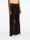 Pantalones de pierna ancha de pana madre