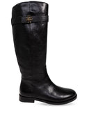 Tory Burch T Lock Leather Riding Boots