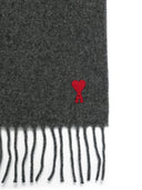 Ami Paris Ami De Coeur Wool Scarf