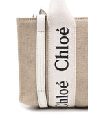 Chloè Woody Mini Canvas And Leather Crossbody Bag