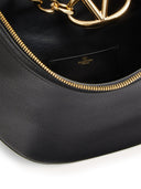 Valentino Garavani V Logo Moon Medium Leather Hobo Bag