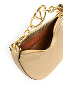 Valentino Garavani V Logo Moon Mini Leather Hobo Bag