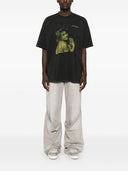 Av vit suddig Bacchus Cotton T -shirt