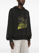 Fuera de la sudadera con capucha de algodón de Baco Bacchus White
