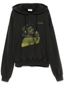 Fuera de la sudadera con capucha de algodón de Baco Bacchus White