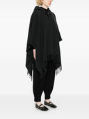 Emporio Armani Capsule Fringed Wool Cape