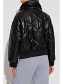 Emporio Armani Leather Effect Bomber Jacket