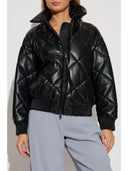 Emporio Armani Leather Effect Bomber Jacket