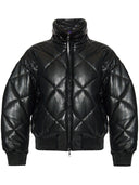 Emporio Armani Leather Effect Bomber Jacket