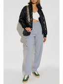 Emporio Armani Leather Effect Bomber Jacket
