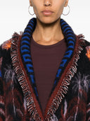 Forte forte laine jacquard manteau long