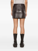 Mini jupe en cuir Parosh