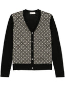 Tory Burch Monogram Print Silk And Wool Cardigan