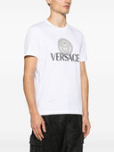 Maglietta di cotone versace logo