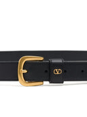 Valentino Garavani V Logo Signature Leather Belt