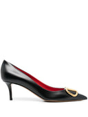 Valentino Garavani V Logo Signature Leather Pumps