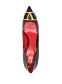 Valentino Garavani V Logo Signature Leather Pumps