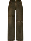 Mm6 maison margiela jeans in denim gamba dritta
