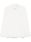 Alberto Biani Mock Neck Bluse