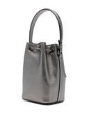 Valentino Garavani V Logo Signature Laminated Leather Bucket Bag