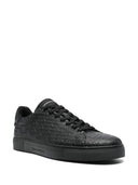 Zapatillas de cuero de logotipo emporio armani