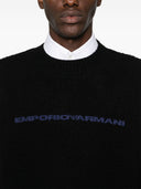 Maglione di lana logo emporio armani
