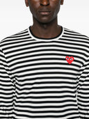 Comme Des Garcons Striped Cotton T Shirt