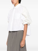 Camicia di cotone di sacai e nylon