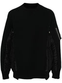 Sacai Cotton Blend Crewneck Sweatshirt