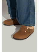 Zapatillas de cuero engrasadas de Birkenstock Boston