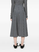 Norma Kamali Houndstooth Long Skirt