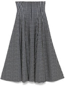 Norma Kamali Houndstooth Long Skirt