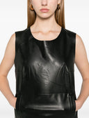 Norma Kamali Faux Leather Sleeveless Dress