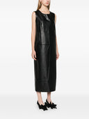 Norma Kamali Faux Leather Sleeveless Dress