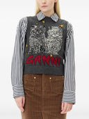 Ganni Embroidered Wool Vest