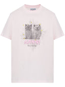 تي شيرت قطني بطبعة القطط من Ganni