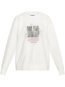 Ganni Kittens Print Cotton Sweatshirt