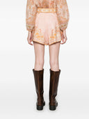 Shorts en lin imprimé Zimmermann Acacia
