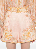 Shorts en lin imprimé Zimmermann Acacia