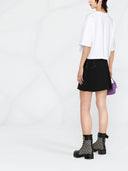 Balmain Logo Organic Cotton Cropped T Shirt