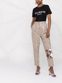 Balmain Logo Organic Cotton T Shirt