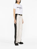 Balmain Logo Organic Cotton T Shirt