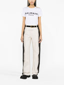 Balmain Logo Organic Cotton T Shirt