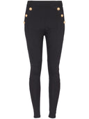 Balmain Cotton Blend Buttoned Leggings