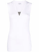 Brunello Cucinelli Cotton V Necked Top